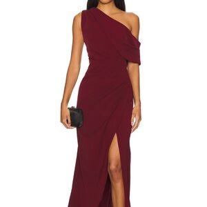 Elliatt One-Shoulder Burgundy Dress